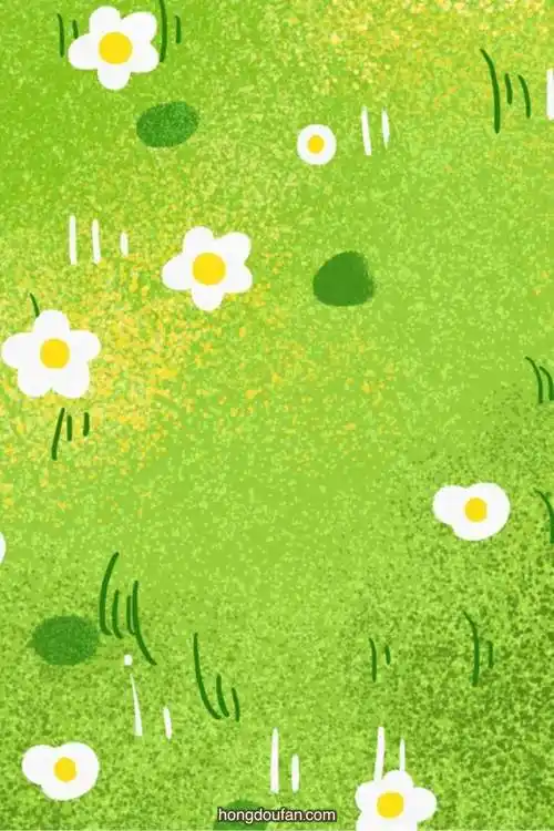 白色小花朵带有纹理的浅绿色a4背景下载