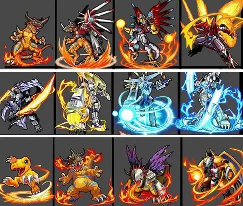 每个数码宝贝们都有成长期-完全体-究极体-超究极-终极进化这几天进化