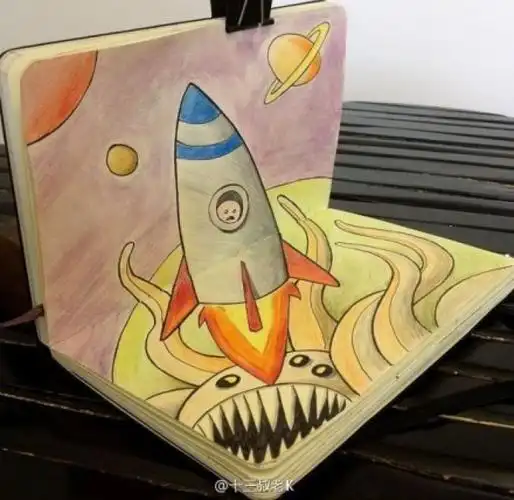 两页纸之间的立体画,跃然纸上