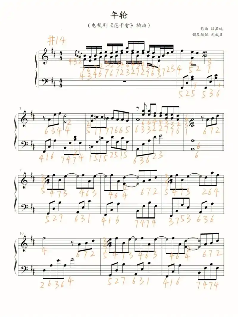《年轮》钢琴简谱 #钢琴  #钢琴简谱  #简谱  #钢琴谱 - 抖音