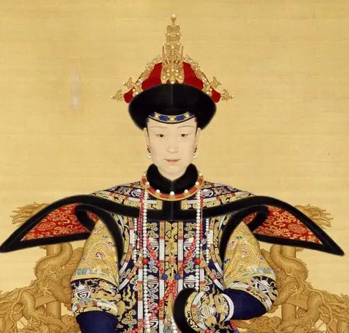 放张孝贤纯皇后的画像…… 而清代时候有记载的所谓"宠妃",在事实上收