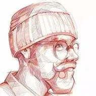 稳重成熟的卡通风帅气大叔头像