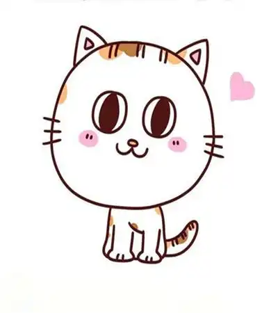 卡通动物简笔画小花猫卡通简笔画儿童卡通小花猫简笔画图片手绘教程