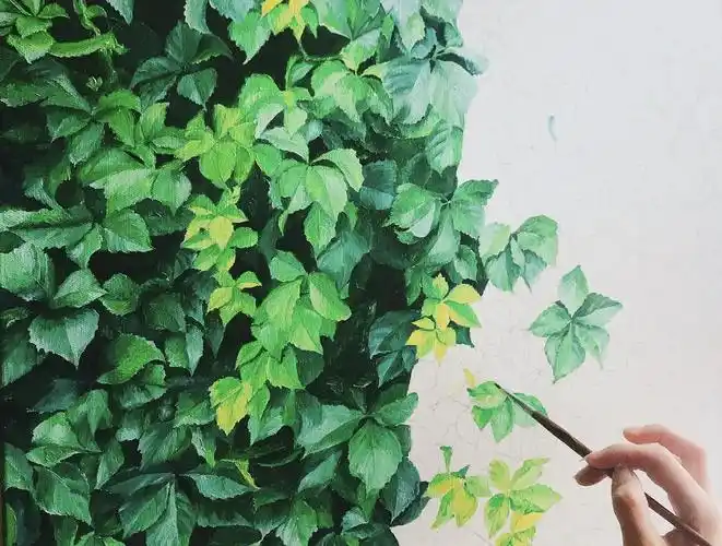 油画小记2020爬山虎