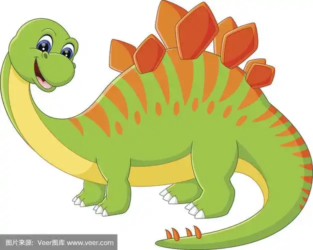 可爱的,动画片,恐龙,怪异,过去