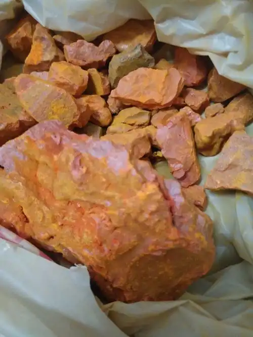 【可磨粉】天然高纯度 雄黄原石 纯雄黄 矿石雄黄块50g克 磨粉请备注