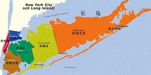 纽约长岛行政区地图纽约长岛亨普斯特德市景纽约长岛亨普斯特德市街景