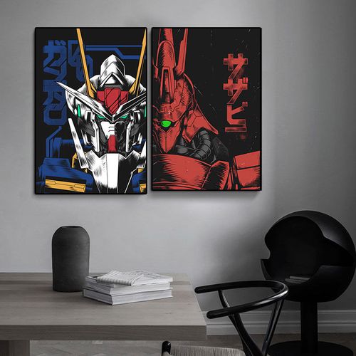 高达装饰画男生卧室宿舍机动战士敢达挂画日本动漫钢弹勇士壁画