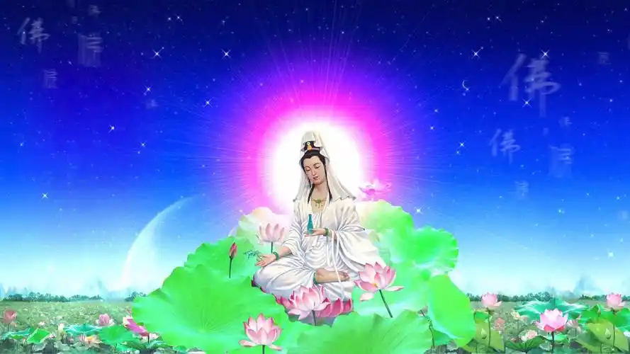 南无观世音菩萨佛教音乐宗教动态背景素材