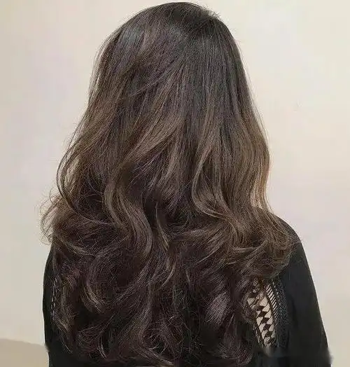 长发半卷烫发发型图片半烫半直发型女神必备