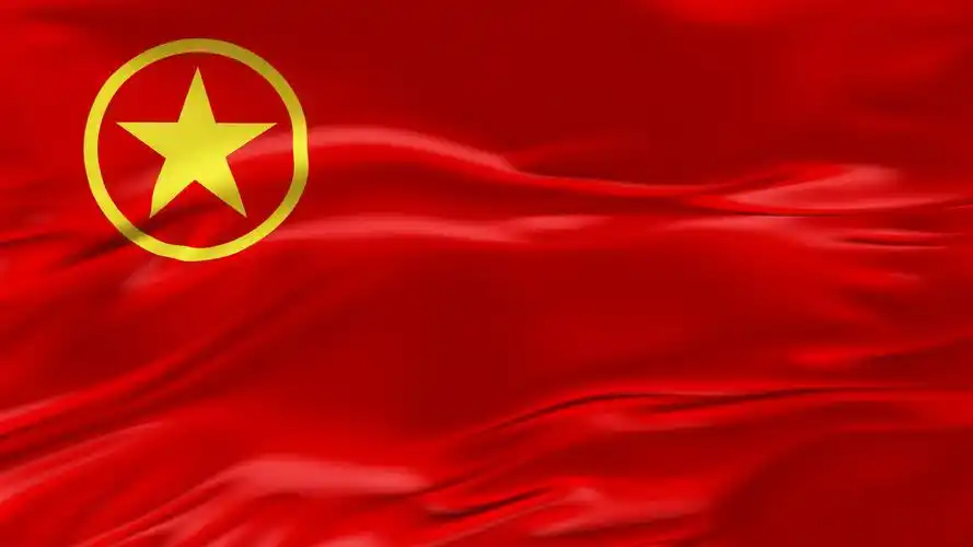 4k共青团旗帜_视频loop循环_3840x2160_高清视频素材下载(编号