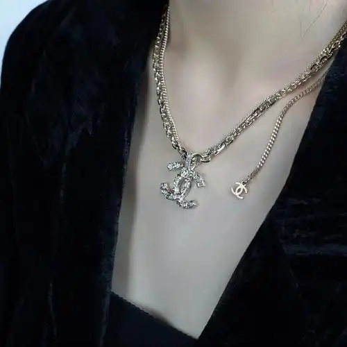 【中检】chanel香奈儿 女项链 经典双c浮雕双链项链【图片 价格 品牌