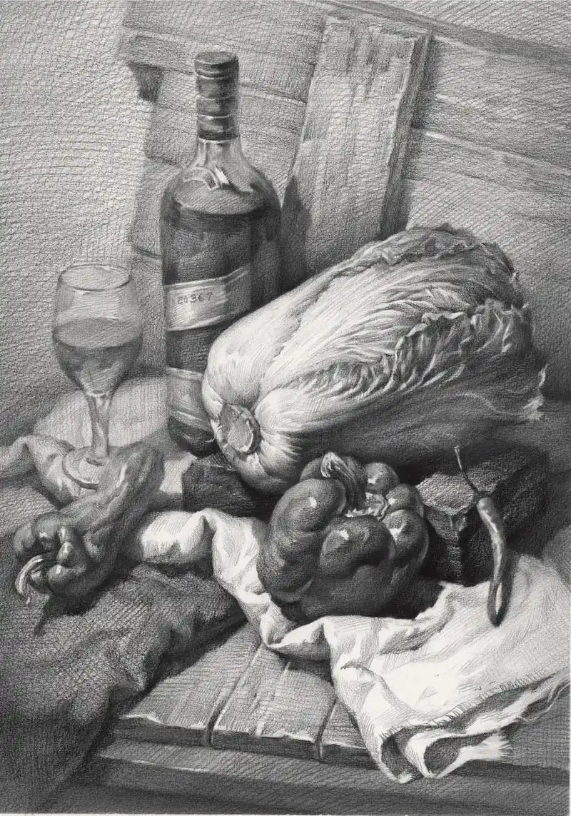 素描静物组合临摹素材来袭