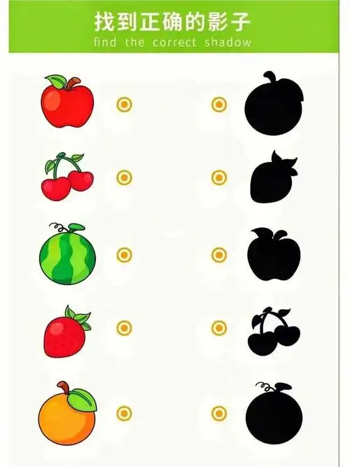 幼儿园益智区素材找影子