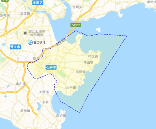 福建省泉州市石狮市的地图