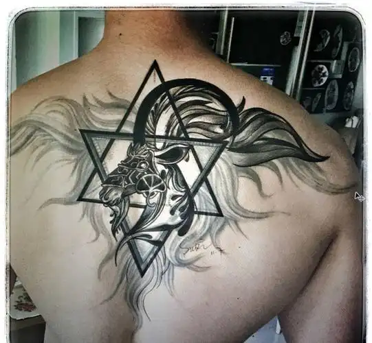 改纹身方案二纹身图片_手稿背部欧美图腾动物原创纹身图案