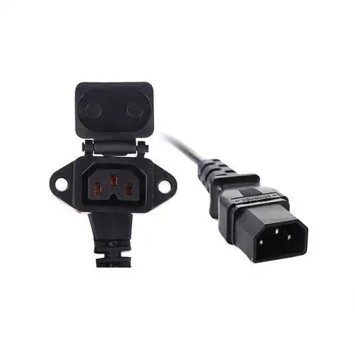 小刀国标电动车充电孔充电器线充电口公母头插头座高层延长线爱玛小刀