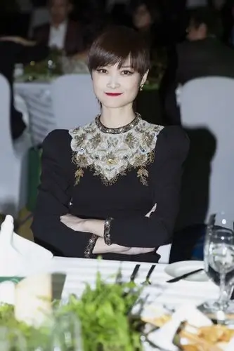 李宇春金色花卉刺绣礼服性感图片写真,李宇春图片-第9图