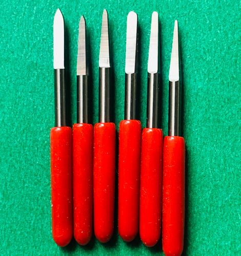 35柄钨钢两刃桃核橄榄核雕刀牙机电动去皮象牙果老李刻刀