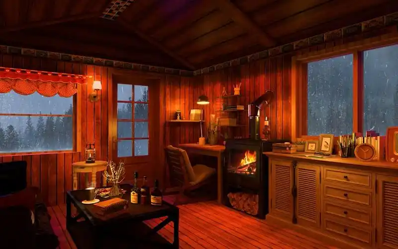 舒适的小木屋丨在大山里听着雨声快速入睡丨温馨木屋帮助你放松,冥想
