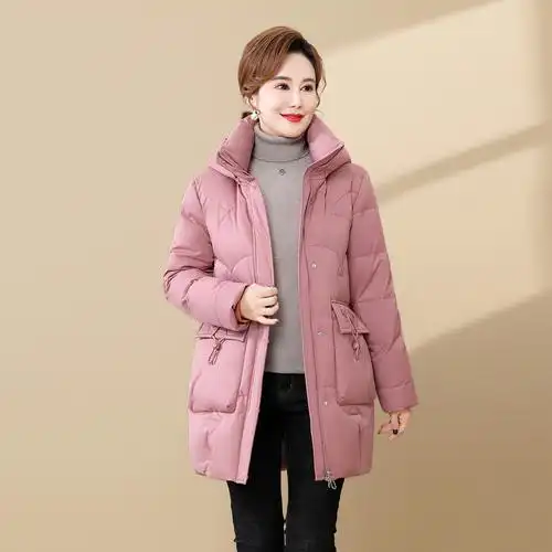 雪中飞2022秋冬新款中老年妈妈款大码中国国风中长羽绒服