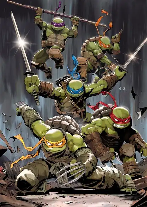 忍者神龟|动漫|单幅漫画|z20739628 - 临摹作品 - 站酷 (zcool)