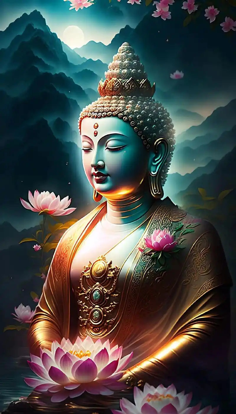 如来佛祖观音,佛光普照,生机勃勃,愿大家健康团圆财源广进#图 - 抖音