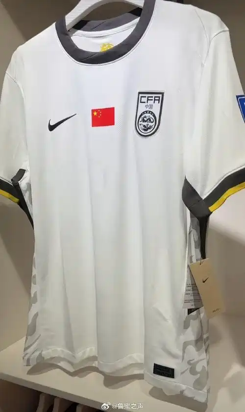 耐克只市售中国男足国家队新款客场(球迷版)球衣. 无球员版.
