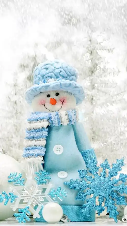冬季可爱雪人图片手机壁纸