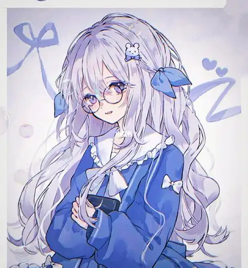 可爱蓝色系列头像女