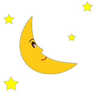 卡通月亮可爱笑脸表情