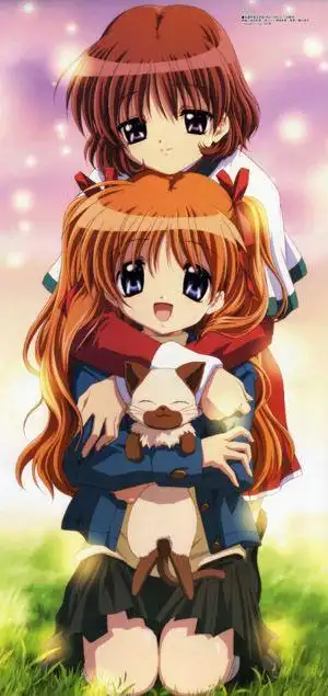 我想要些棕发蓝瞳女孩的漫画彩色图片,谢谢