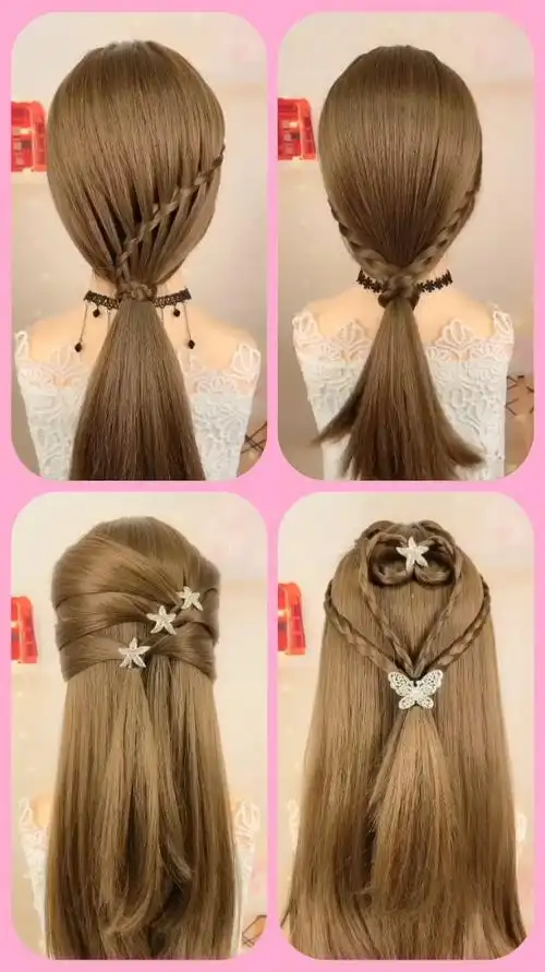 甜美披肩发型编发教程