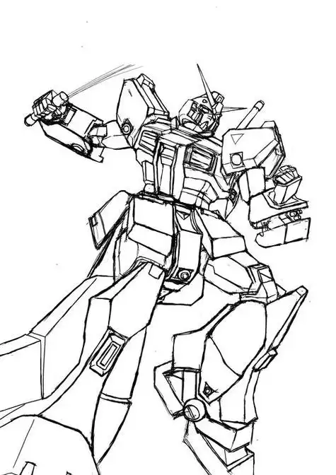 高达简笔画 高达简笔画简单帅气