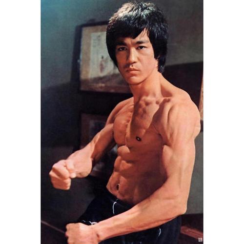 山头林村李小龙海报 李小龙海报单幅电视肌肉男健身武术功夫装饰画挂