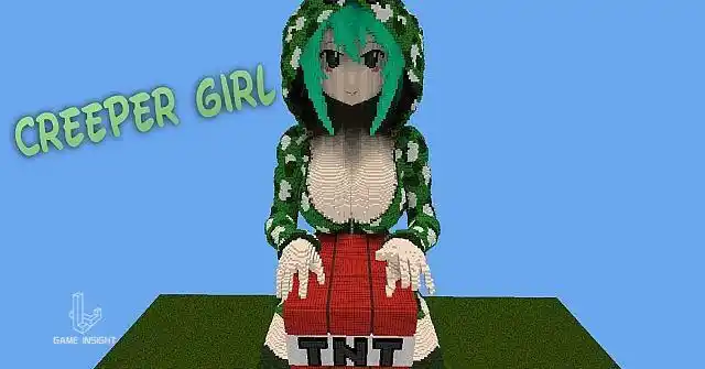 我的世界娘化后的苦力怕你敢撩吗网友被她炸死也愿意