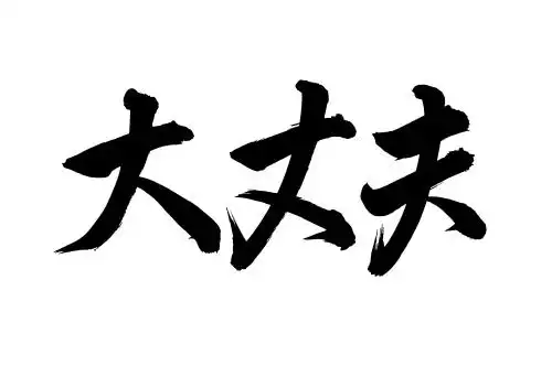 手书手写汉字书法字体大丈夫
