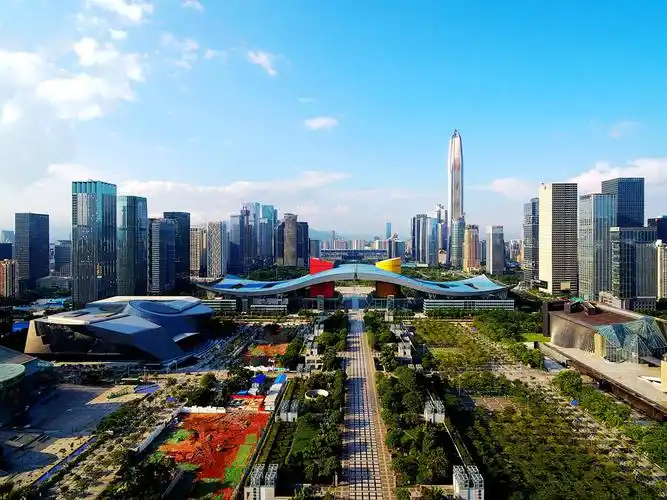 七月拍摄主题鸟瞰深圳鸟瞰市民中心