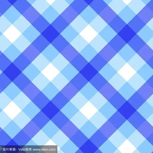 蓝色方格图案无缝矢量设计