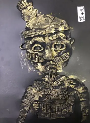 7月21日总校区水墨艺趣周日上午班粘土《仿铜版画》