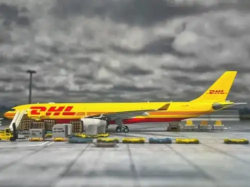 dhl 敦豪 airbus a330-300f d-acvg 货机 ngmodels 1:400 -飞机模型