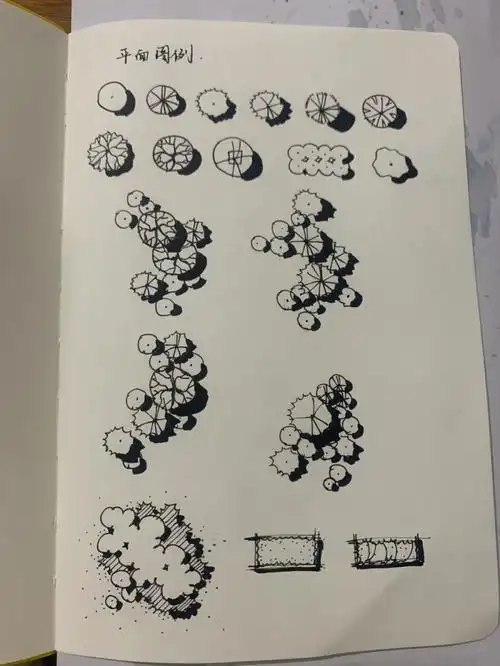 基础平面图例上色