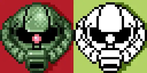 像素高达头扎古头