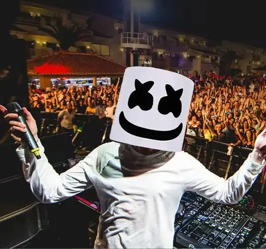 迪士尼官方disney棉花糖头套同款marshmello百大dj头盔面具音乐节酒吧