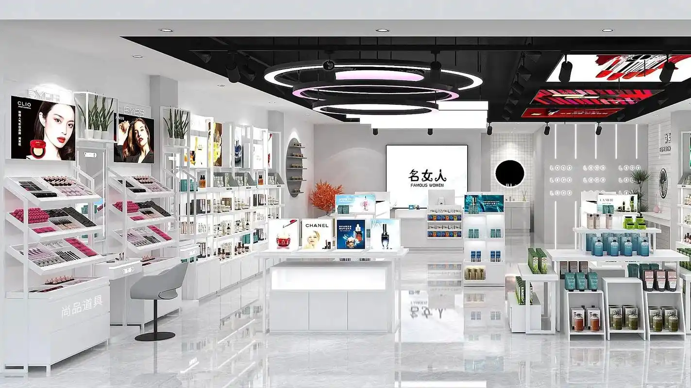 化妆品店装修设计方案.品牌项目:化妆品综合店 店铺定位:护肤 - 抖音