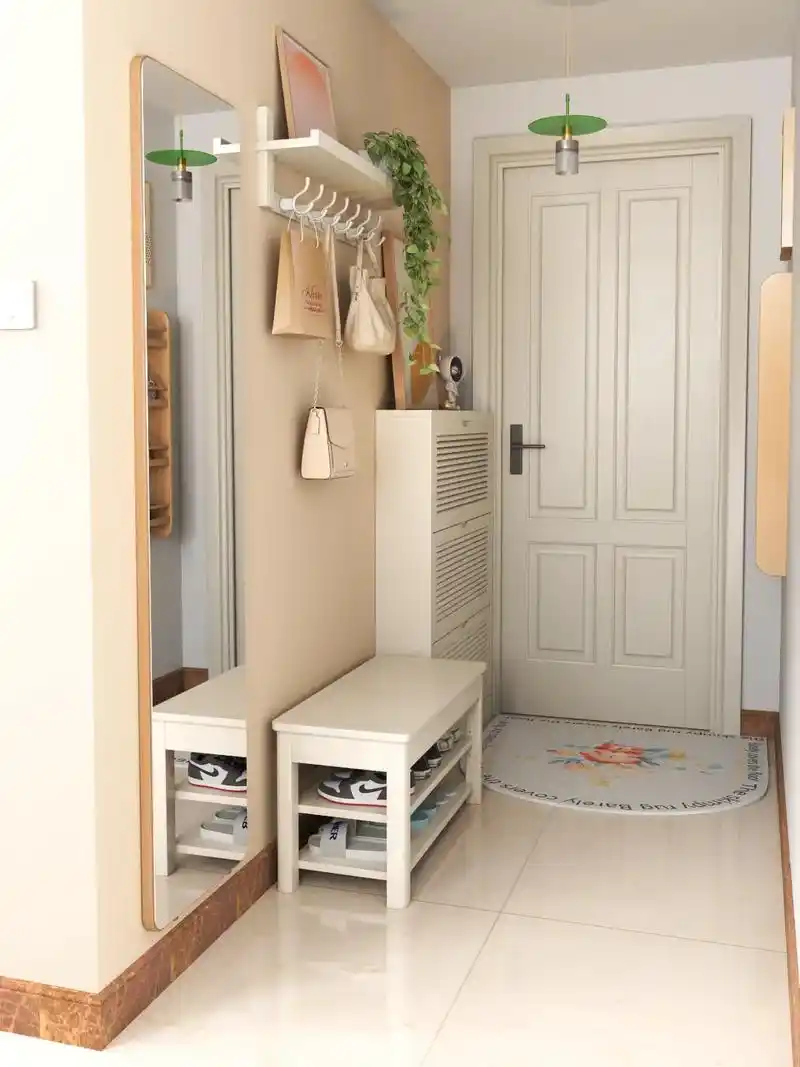 这换鞋凳放门口也太合适了窄玄关可闭眼入