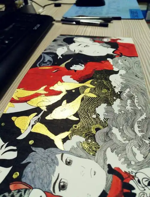 大鱼海棠——手绘 中国风 黑白|插画|创作习作|邹邹_安 - 原创作品