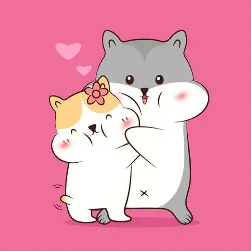 头像分享  #情侣头像  #卡通头像  #可爱动物头像  #倉鼠  #仓鼠