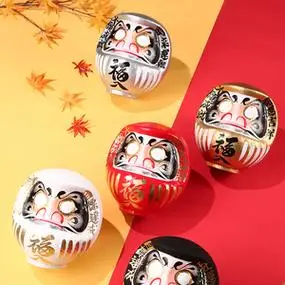 00jocyliang键零淘宝【进口】幸福画眼达摩日本高崎进口手工纸浆不