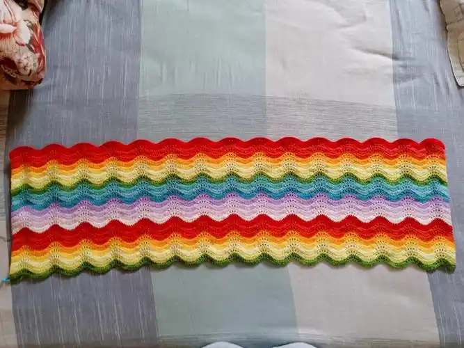 彩虹毯子钩织图解